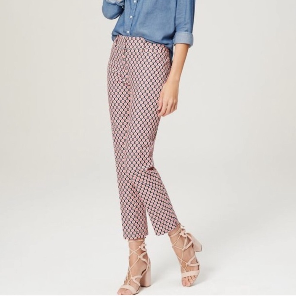 Loft Geo Riviera Cropped Pants Julie Fit